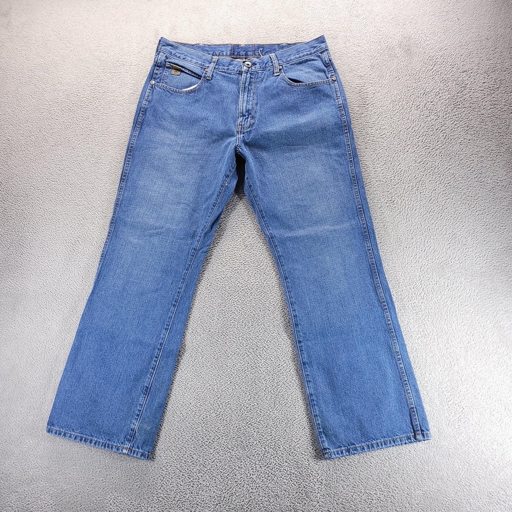 Ariat Jeans Mens 34x30 Blue Regular Straight Workwear Western Cowboy